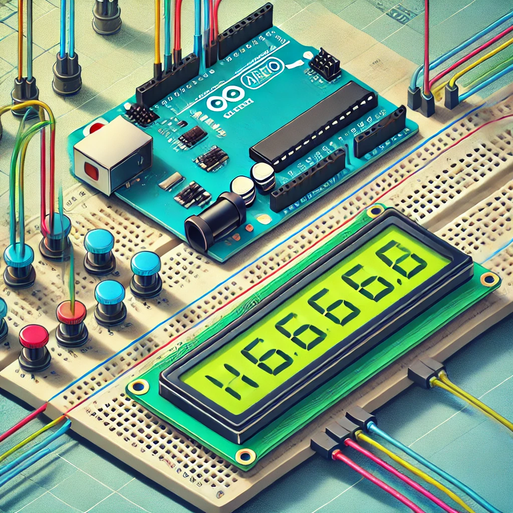 Control de Variables con Pulsadores y Visualización en Pantalla LCD con Arduino